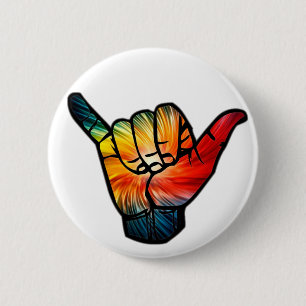 Shaka Rainbow Ronde Button 5,7 Cm