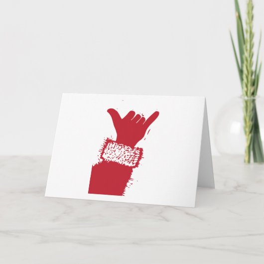 Shaka Santa Feestdagen Kaart (Voorkant)