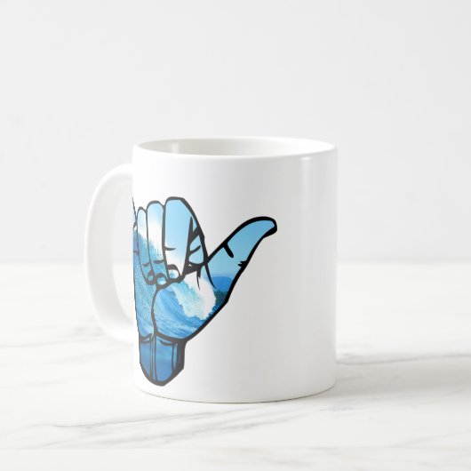 Shaka Sign Wave Rip Curl Koffiemok (Voorkant links)