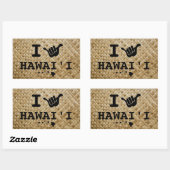 Shaka voor Hawaï Rechthoekige Sticker (Vel)