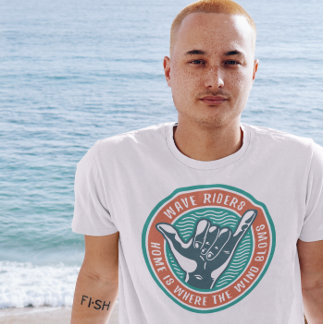 Shaka Zomer Strand Surfen Surfer T-shirt