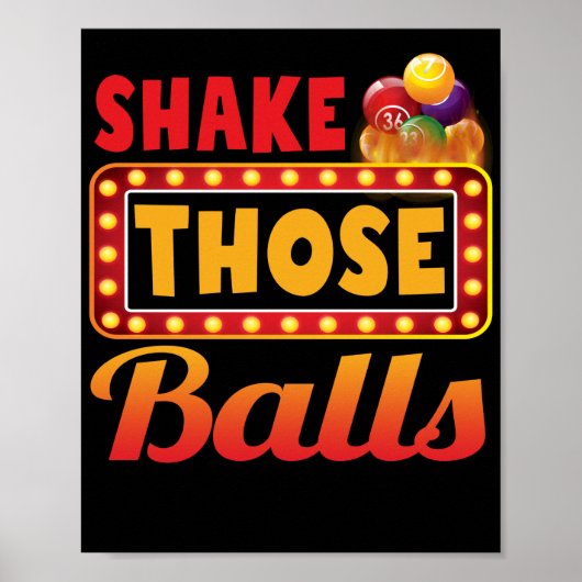Shake die Balls Bingo Design Casino Gambling Poster (Voorkant)