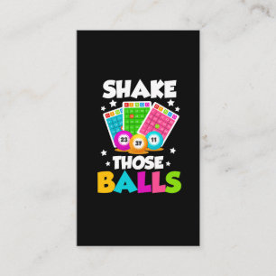 Shake Die Balls Funny Bingo Visitekaartje