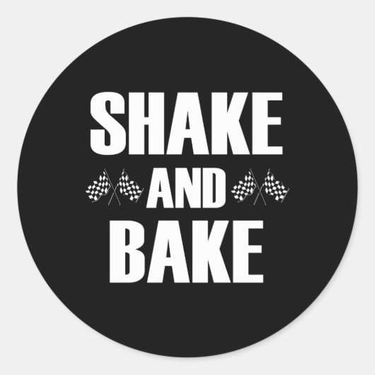 Shake en Bake Racing Ronde Sticker (Voorkant)
