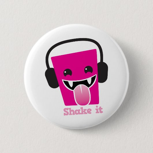 Shake it kawaii DJ Ronde Button 5,7 Cm (Voorkant)