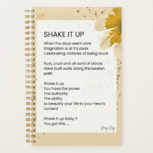 Shake It Up - Verheffende Motivatie poëzie Planner