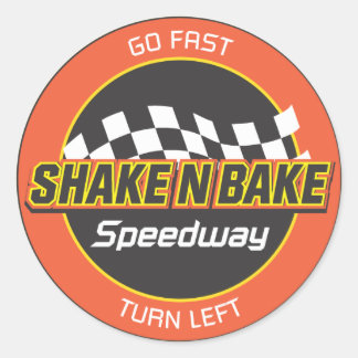 Shake n Bake Speedway Decal (gereviseerd) Ronde Sticker