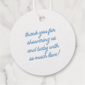 Shake Rattle en Roll Baby shower Bedankjes Labels (Achterkant)
