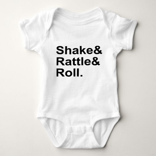 Shake Rattle & Roll | Spirit of Rock N' Roll Music Romper (Voorkant)