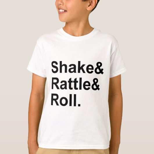 Shake Rattle & Roll | Spirit of Rock N' Roll Music T-shirt (Voorkant)