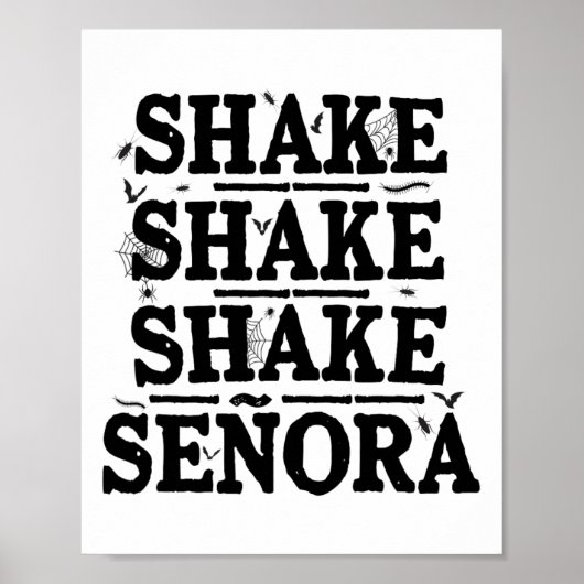 Shake Shake Retro Grappig Halloween Sp Poster (Voorkant)