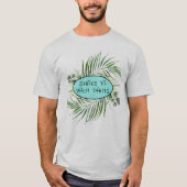 Shake Ya Palm Palms Funny Tropical T-shirt (Voorkant)