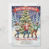 Shake Your Sleigh Bells Ugly Sweater Dance Party  Kaart (Voorkant)