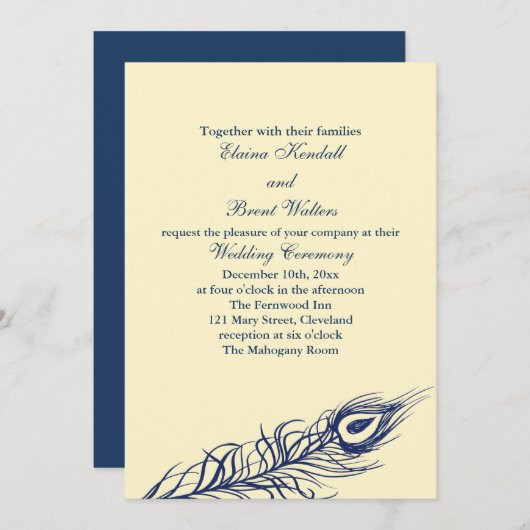 Shake your Tail Feathers Wedding Invite 2 Kaart (Voorkant / Achterkant)