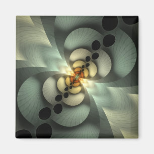 Shaken Green Abstract Design Magneet