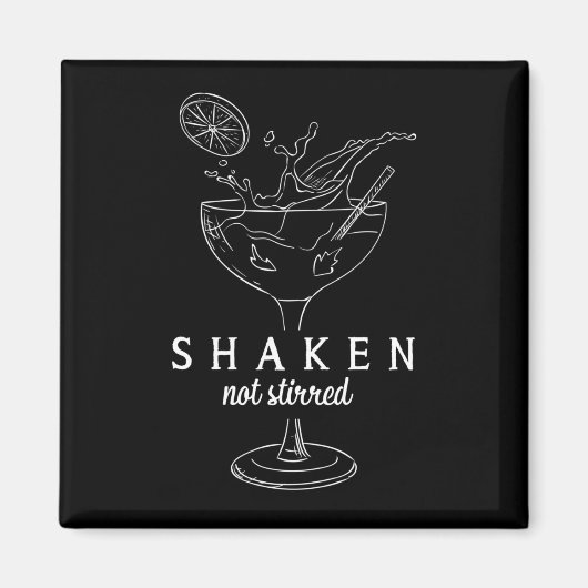 Shaken Martinis Drink Alcohol Funny Bartender Magneet (Voorkant)