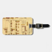 SHAKER VILLAGE MAP, 1849 BAGAGELABEL (Voorkant horizontaal)