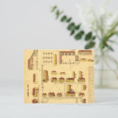 SHAKER VILLAGE MAP, 1849 BRIEFKAART (Staand voorkant)