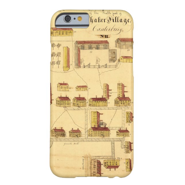 SHAKER VILLAGE MAP, 1849 Case-Mate iPhone CASE (Achterkant)