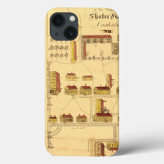 SHAKER VILLAGE MAP, 1849 Case-Mate iPhone CASE (Achterkant)