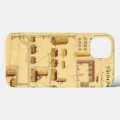 SHAKER VILLAGE MAP, 1849 Case-Mate iPhone CASE (Achterkant (horizontaal))