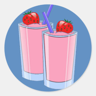 Shakes au lait pour deux autocollants