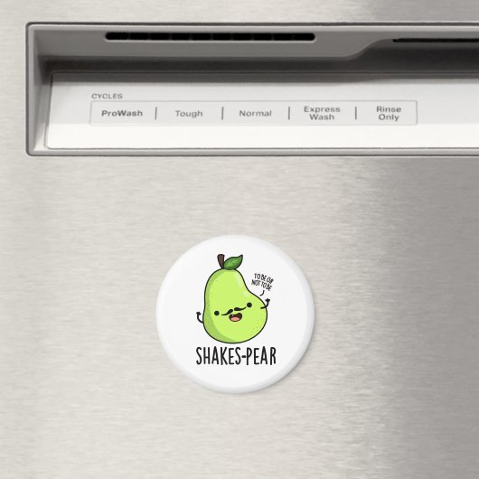 Shakes-pear Funny Pear Fruit Pun Magneet (Insitu (Vaatwasser))