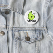 Shakes-pear Funny Pear Fruit Pun Ronde Button 5,7 Cm (In situ)