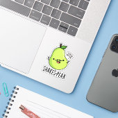 Shakes-pear Funny Pear Fruit Pun Sticker (Laptop met iPhone)