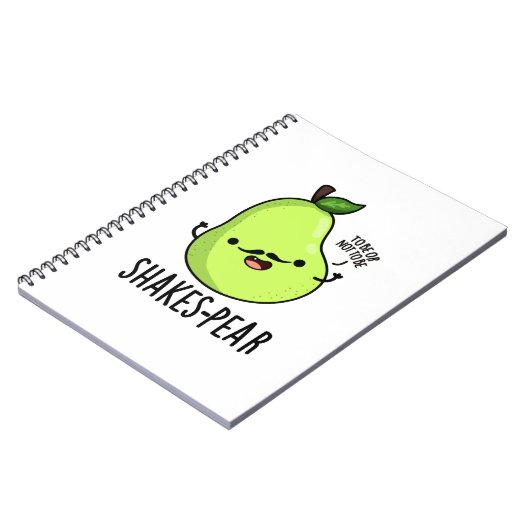 Shakes-pear Grappige Peer Fruit Punt  Notitieboek (Linkerzijde)