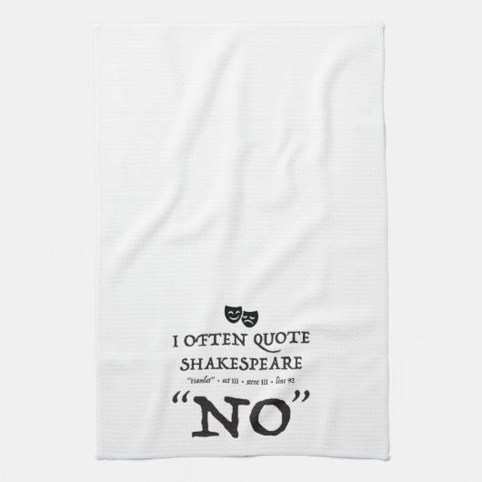 Shakespear "NO" Kitchen Towel Theedoek (Verticaal)
