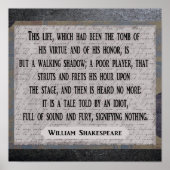 Shakespeare 12 x 12 --- Kunstprint - citaat Poster (Voorkant)