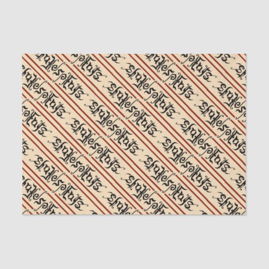 Shakespeare Ambigram Tissue Paper Tissuepapier (Voorkant)