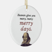 Shakespeare Birthday Keepomwille Happiness Quote Keramisch Ornament (Rechts)