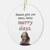Shakespeare Birthday Keepomwille Happiness Quote Keramisch Ornament (Links)
