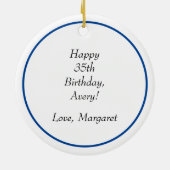 Shakespeare Birthday Keepomwille Happiness Quote Keramisch Ornament (Achterkant)