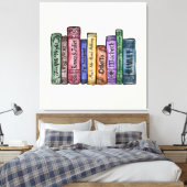 Shakespeare Books No.1 Canvas Afdruk (Insitu (Slaapkamer))