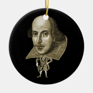 Shakespeare Caricature Keramisch Ornament