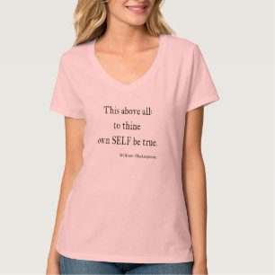 Shakespeare citaat aan denkt eigen ware citaten t-shirt