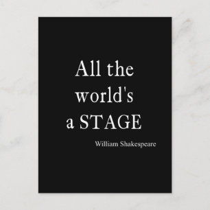 Shakespeare Citaat Al de Wereld een Citaten van he Briefkaart