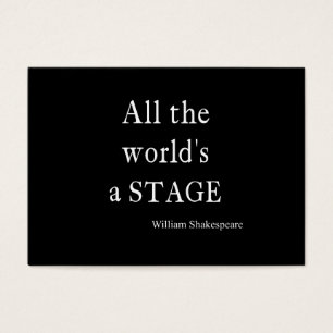 Shakespeare Citaat Al de Wereld een Citaten van he Visitekaartjes