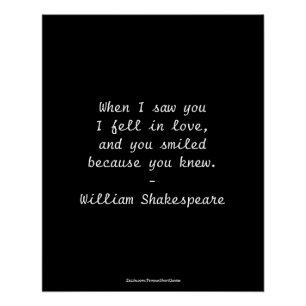 Shakespeare citaat - Ik werd verliefd Perfect Poster