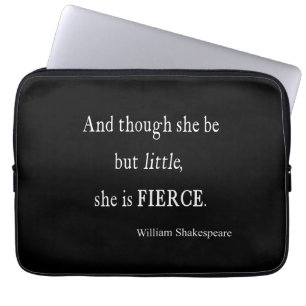 Shakespeare citaat ze is klein, maar brute citaten laptop sleeve