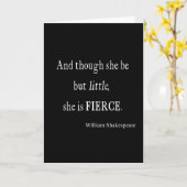 Shakespeare Citaat ze is klein, maar vage offertes Kaart (Gele Bloem)