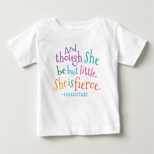 Shakespeare Citation Elle Est Fierce Girls Tshirt (Devant)