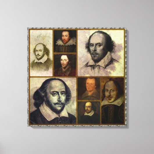 Shakespeare Collage Wrapped Canvas Print (Voorkant)