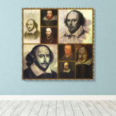 Shakespeare Collage Wrapped Canvas Print (Insitu (Houten vloer))