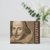 Shakespeare Droeshout Engravings Briefkaart (Staand voorkant)
