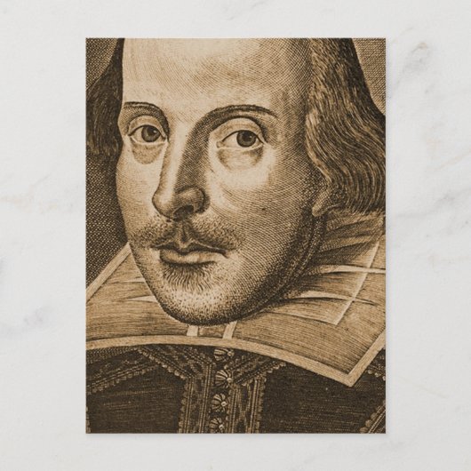 Shakespeare Droeshout Engravings Briefkaart (Voorkant)