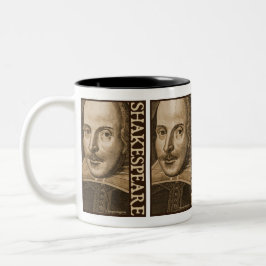 Shakespeare Droeshout Engravings Tweekleurige Koffiemok